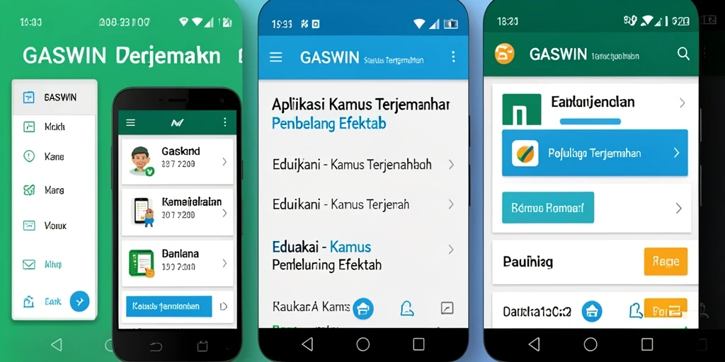 Antarmuka aplikasi GASWIN yang user-friendly dan mudah digunakan.
