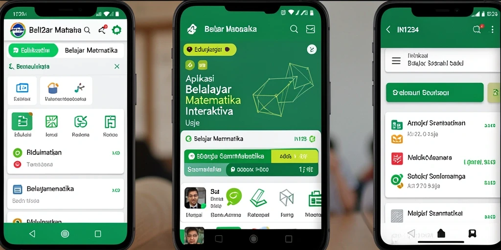 Antarmuka aplikasi IN1234 untuk belajar matematika yang interaktif dan menarik.