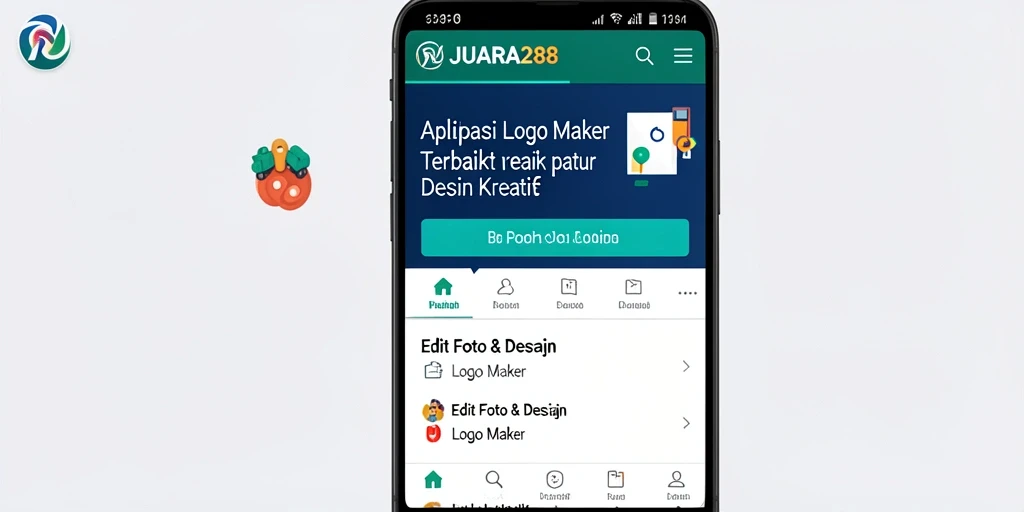 Tampilan antarmuka JUARA288 dengan berbagai fitur Logo Maker.