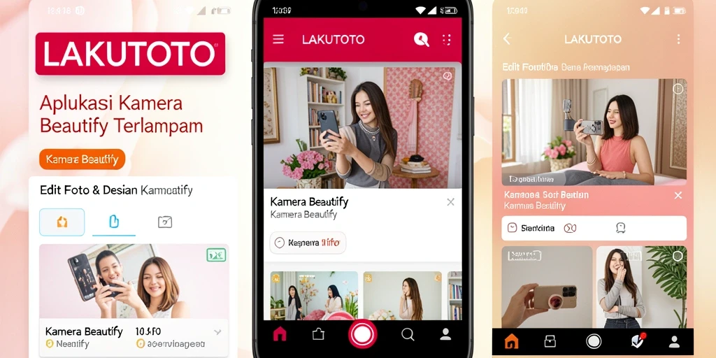 Antarmuka pengguna LAKUTOTO dengan berbagai fitur editing yang mengagumkan.