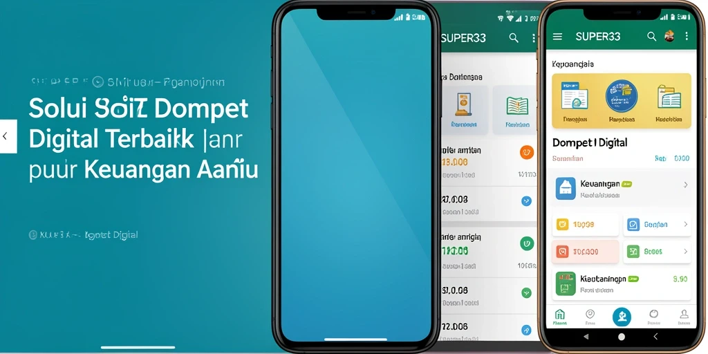 Antarmuka SUPER33 yang modern dan intuitif untuk Dompet Digital.