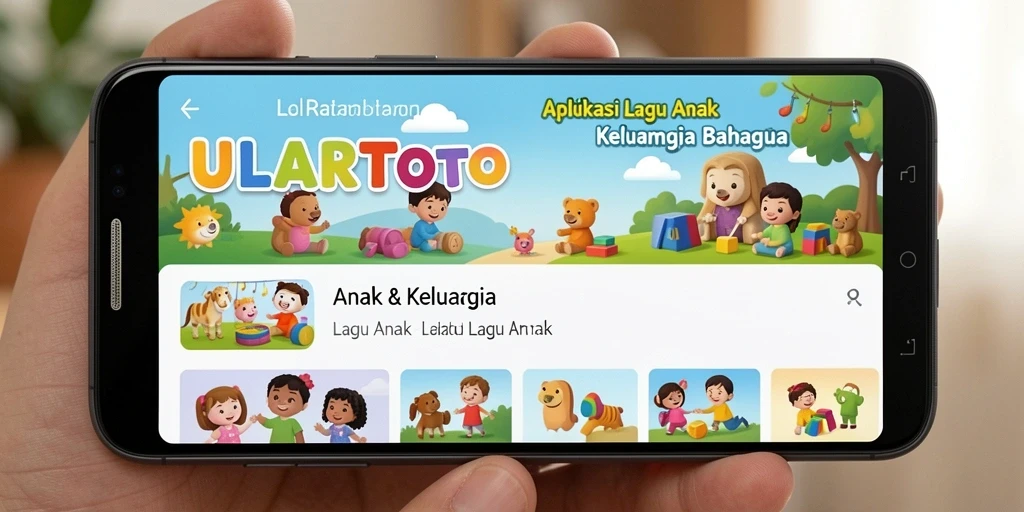 Antarmuka menarik ULARTOTO dengan fitur Lagu Anak yang mudah digunakan.