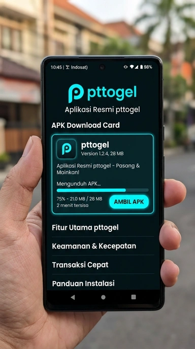 Tampilan halaman APK pttogel